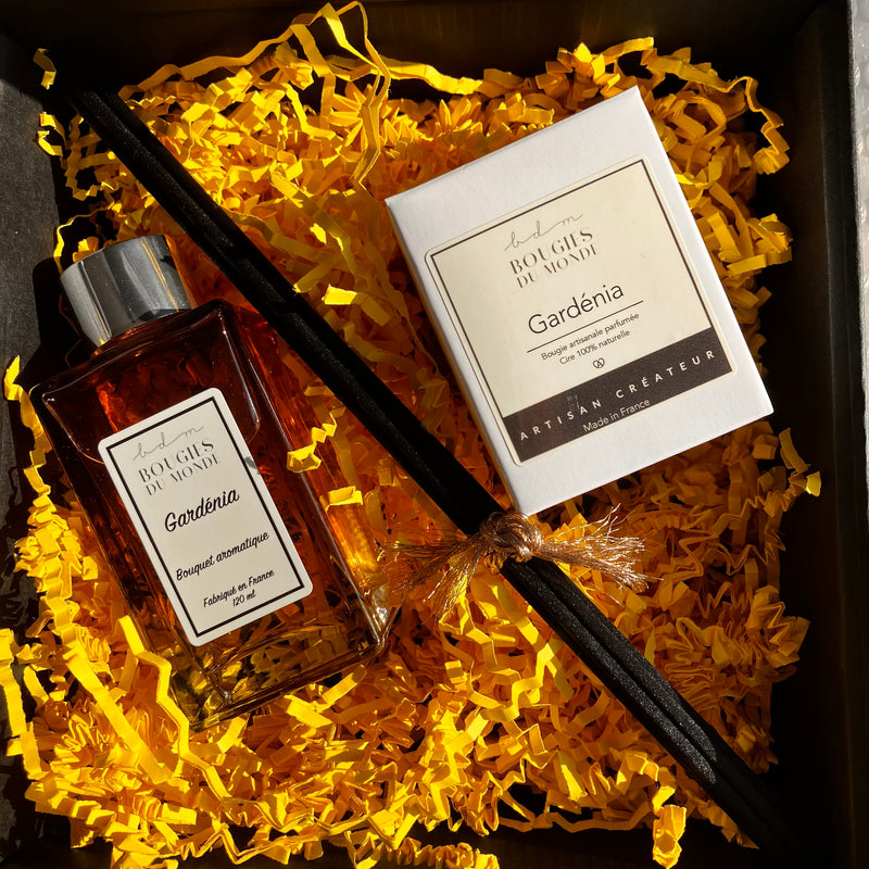 Coffret cadeau Parfums d'ambiance (Bougie & Diffuseur 120 ml)