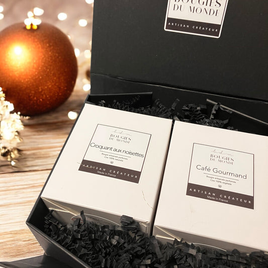 Coffret de Noël - bougies végétales parfumées 